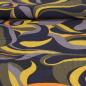Preview: Viskose Druck Retro Formen allover gelb blau grau